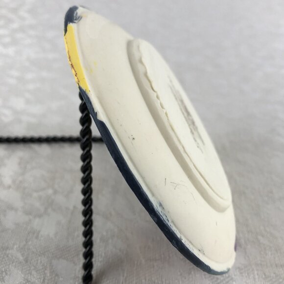 Vintage 1997 Halloween Witch Plate 5¼” 3D Ceramic Mini Decor by Popular Imports - Picture 4 of 9